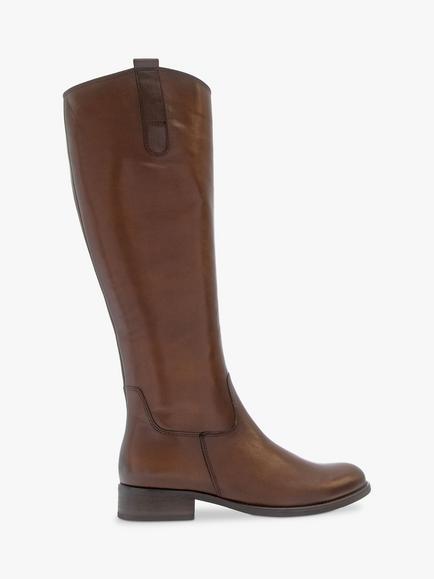 Gabor Brook Leather Long Boots, Brown, Brown