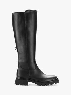 Gabor Match Leather Long Boots, Black, Black