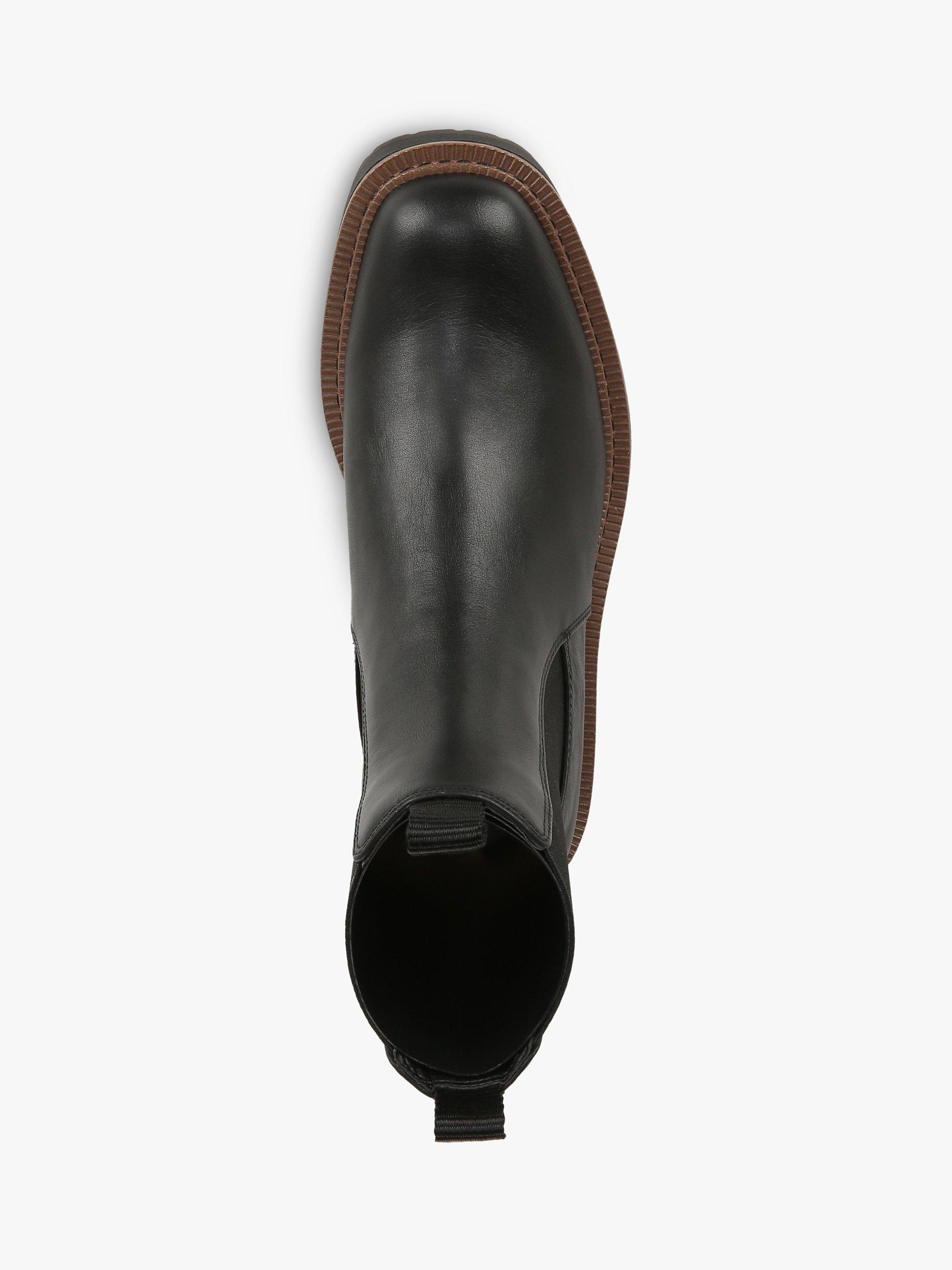 Product image 5 of 6, which shows Sam Edelman Laguna Leather Chunky Chelsea Boots, Black, 6