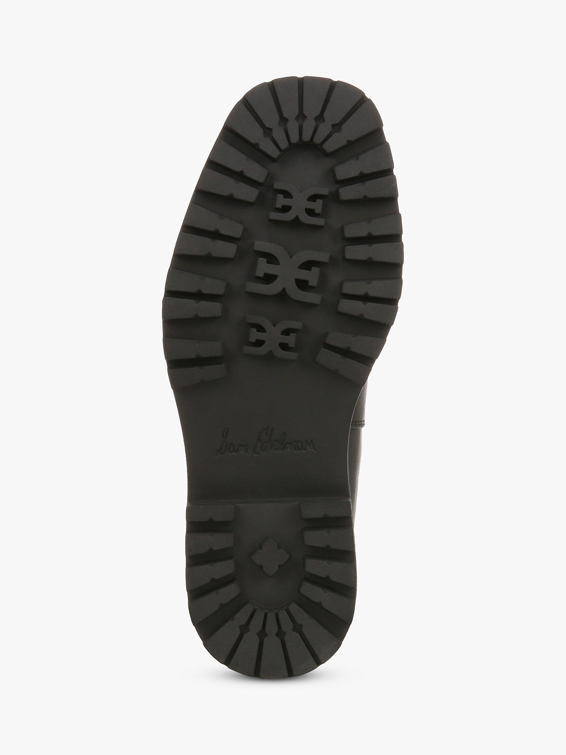 Product image 6 of 6, which shows Sam Edelman Laguna Leather Chunky Chelsea Boots, Black, 6