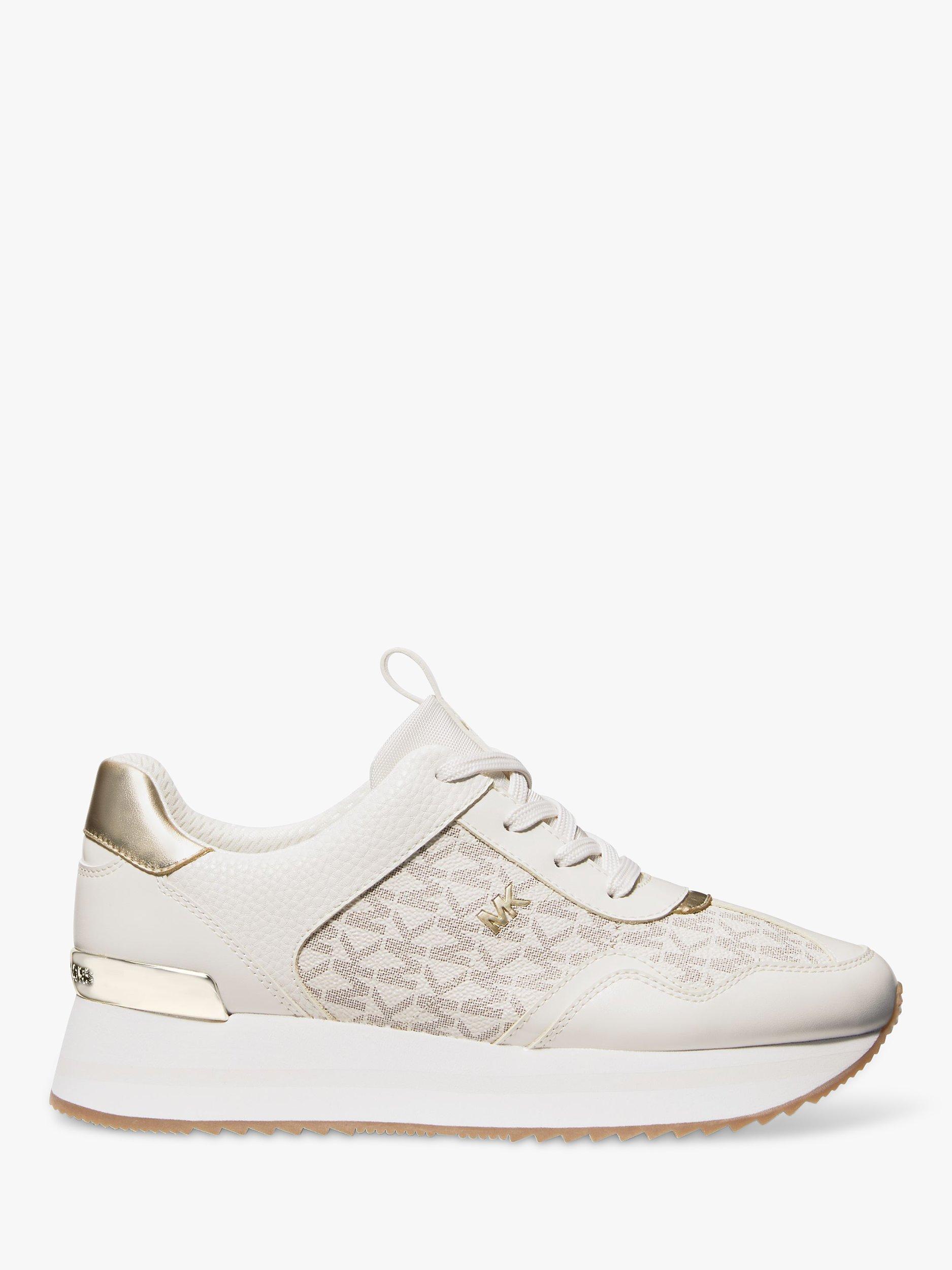 Michael Kors Raina Signature Logo Platform Trainers Vanilla