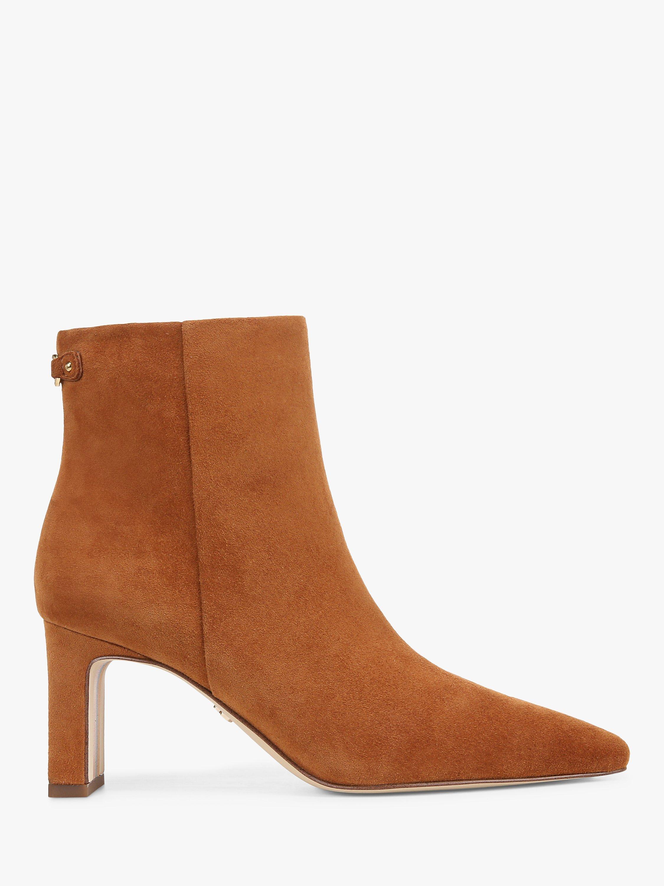 Sam Edelman Saige Suede Pointed Heeled Boots Frontier Brown