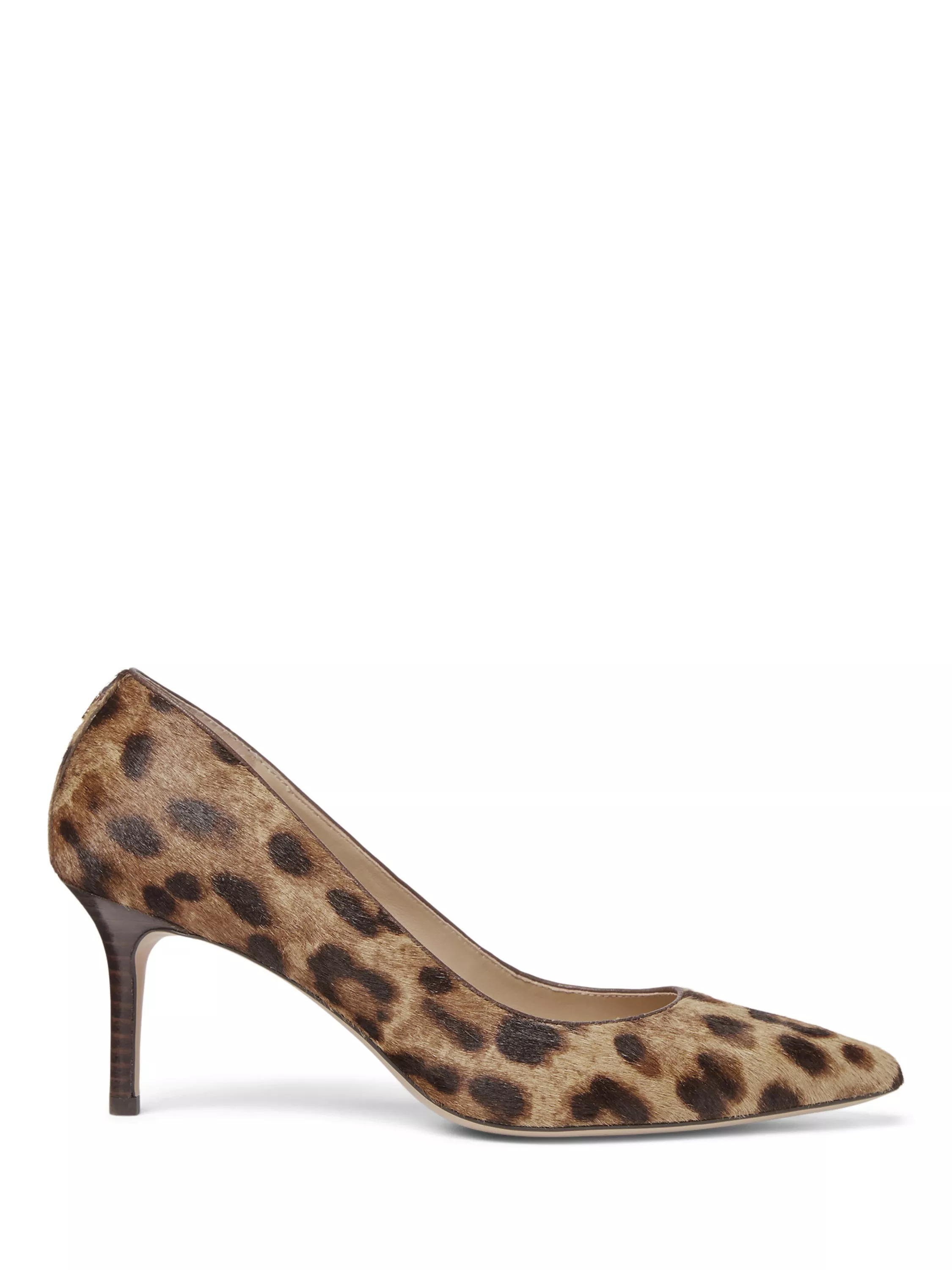 Lauren Ralph Lauren Lannette Leather Leopard Pointed Courts Chestnut Brown