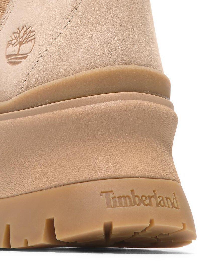 Product image 3 of 6, which shows Timberland Roxy Lane Leather Chelsea Ankle Boots, Beige, 8