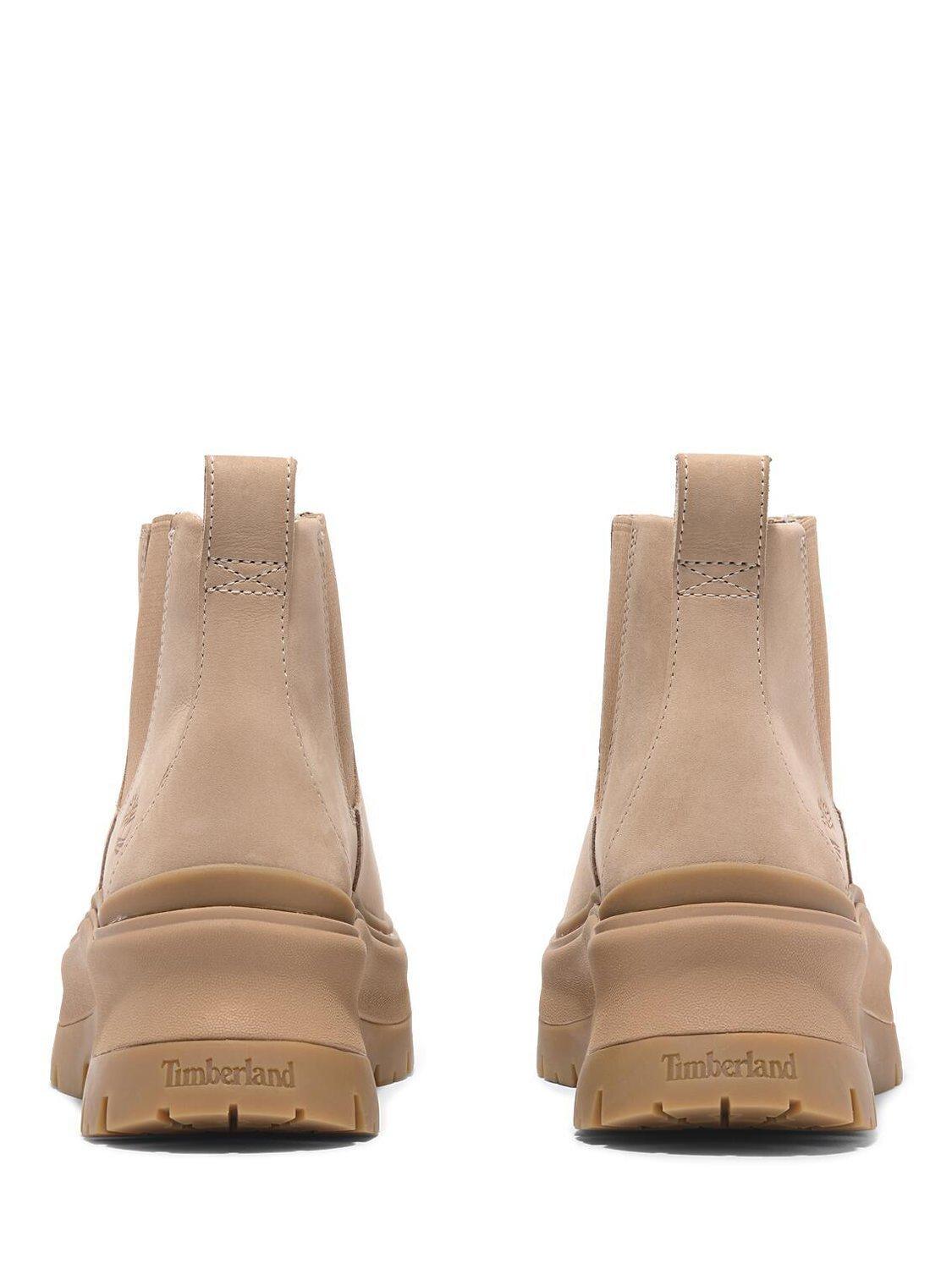 Product image 5 of 6, which shows Timberland Roxy Lane Leather Chelsea Ankle Boots, Beige, 8