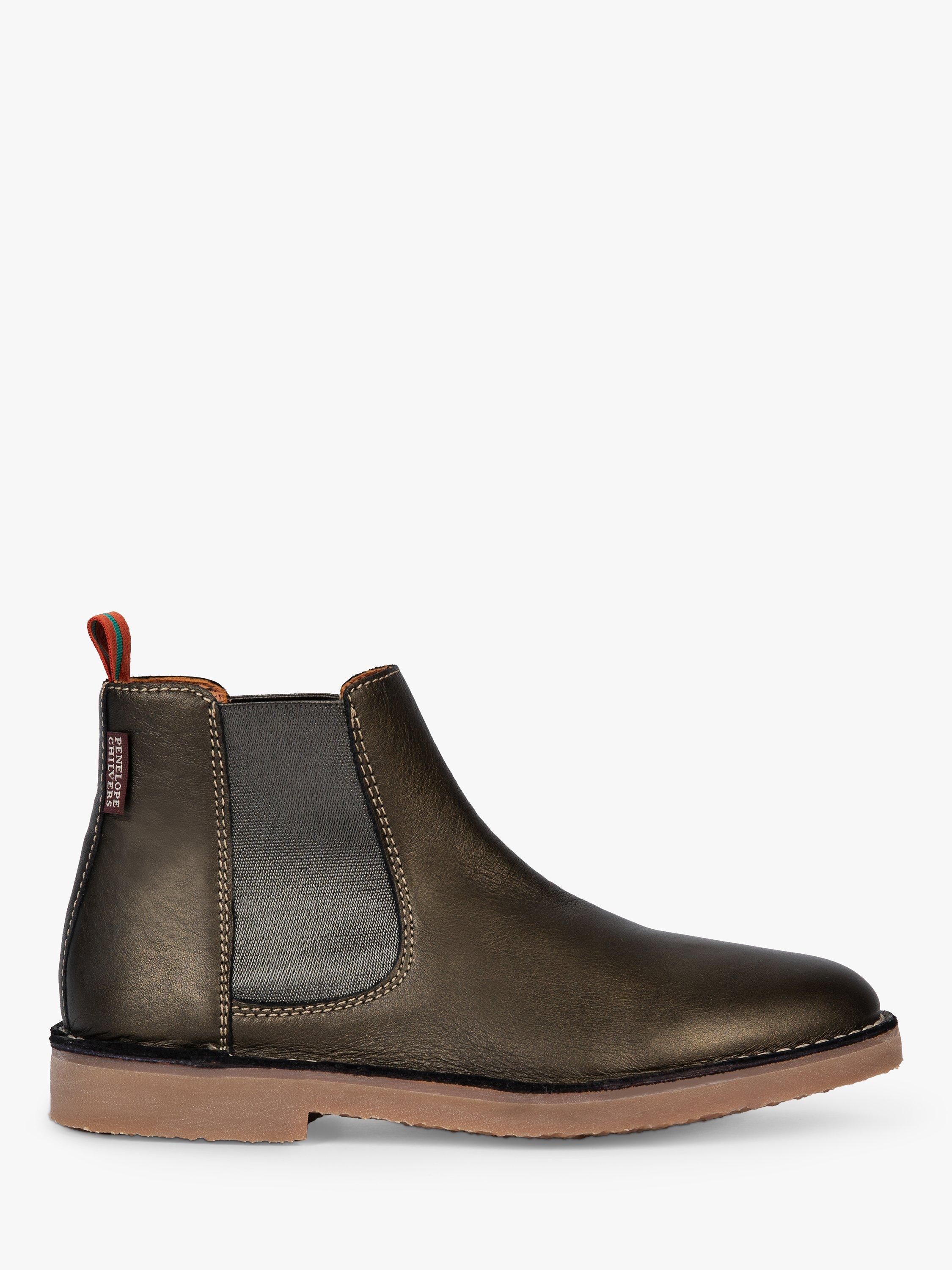 Penelope Chilvers Rambla Leather Chelsea Boots Khaki