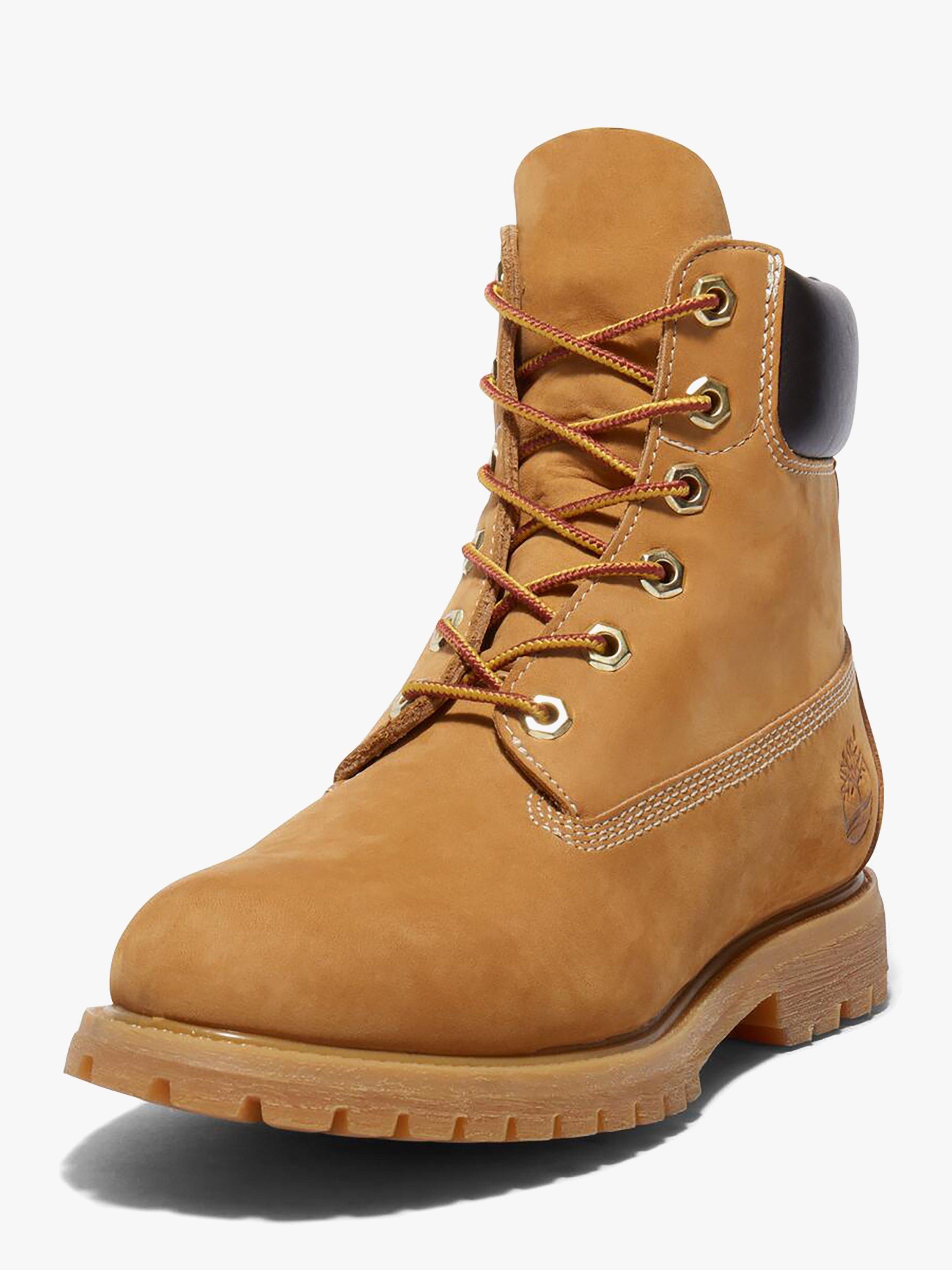 Timberland Leather Premium 6 Inch Lace Up Waterproof Boots Wheat