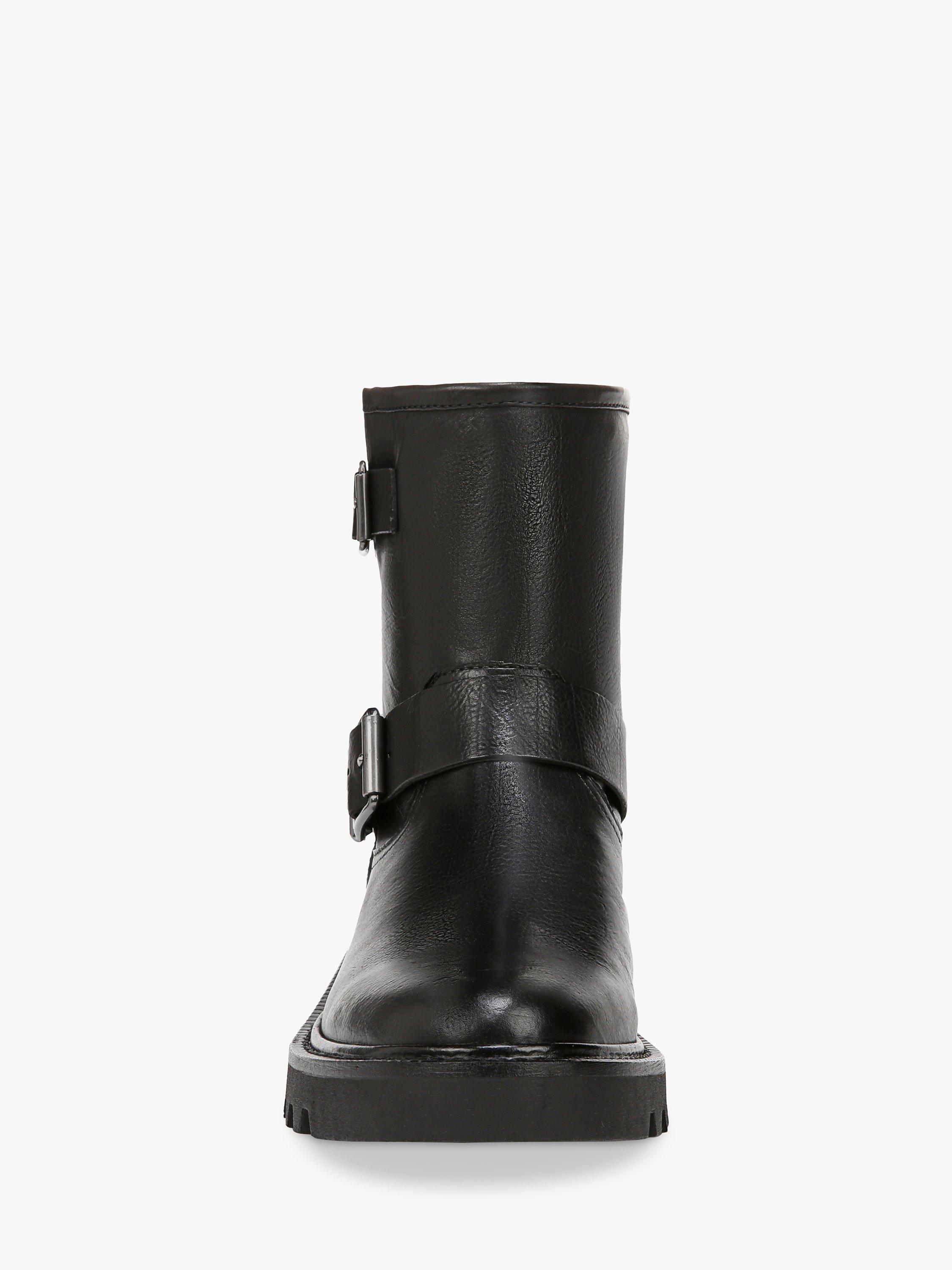 Product image 2 of 6, which shows Sam Edelman Kingsley Leather Biker Boots, Black 001, 4