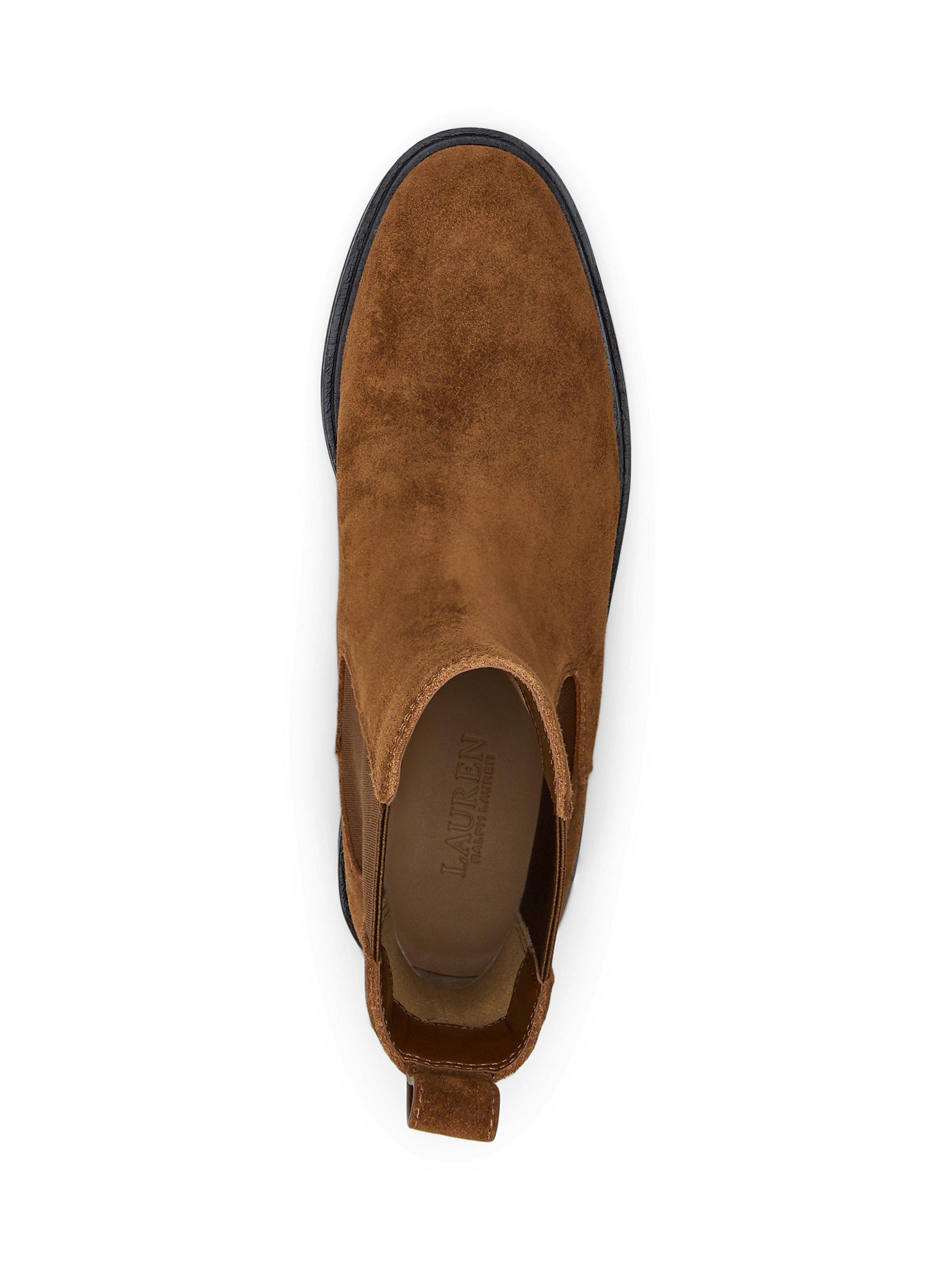 Lauren Ralph Lauren Adrianna Suede Chelsea Boots, Tan