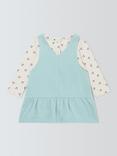 John Lewis Baby Floral Long Sleeve Top and Corduroy Pinafore Set, Multi