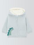 John Lewis Baby Dinosaur Knitted Cardigan, Green