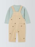 John Lewis Baby Acorn Corduroy Dungarees and Long Sleeve Top Set, Multi