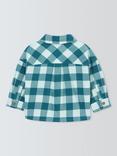 John Lewis Baby Cotton Check Shirt, Blue