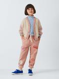 John Lewis ANYDAY Kids' Colour Block Cardigan, Pink/Natural