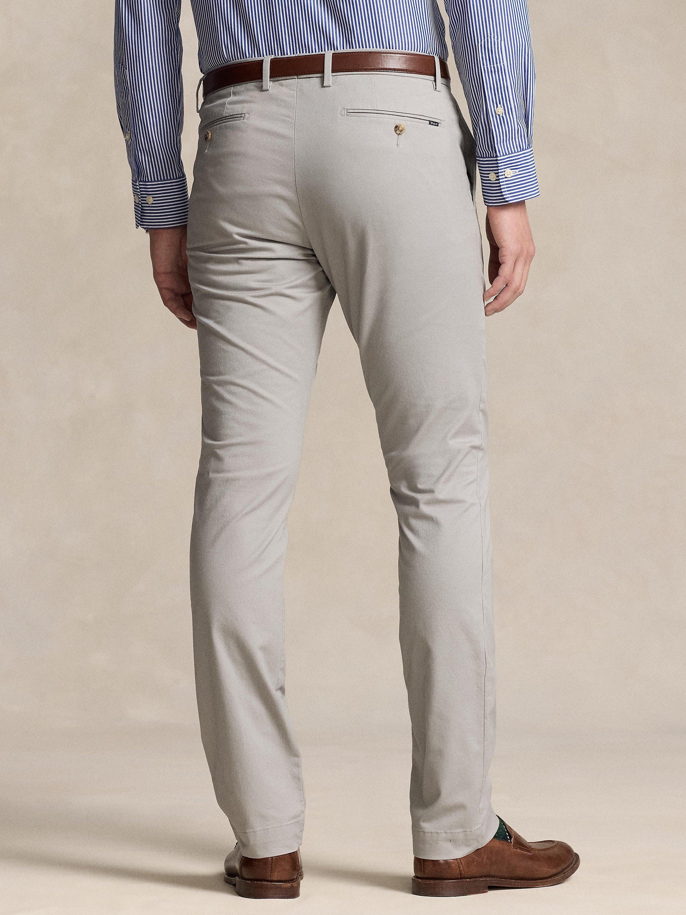 Product image 2 of 5, which shows Polo Ralph Lauren Stretch Cotton Twill Trousers, Grey Fog, 32R