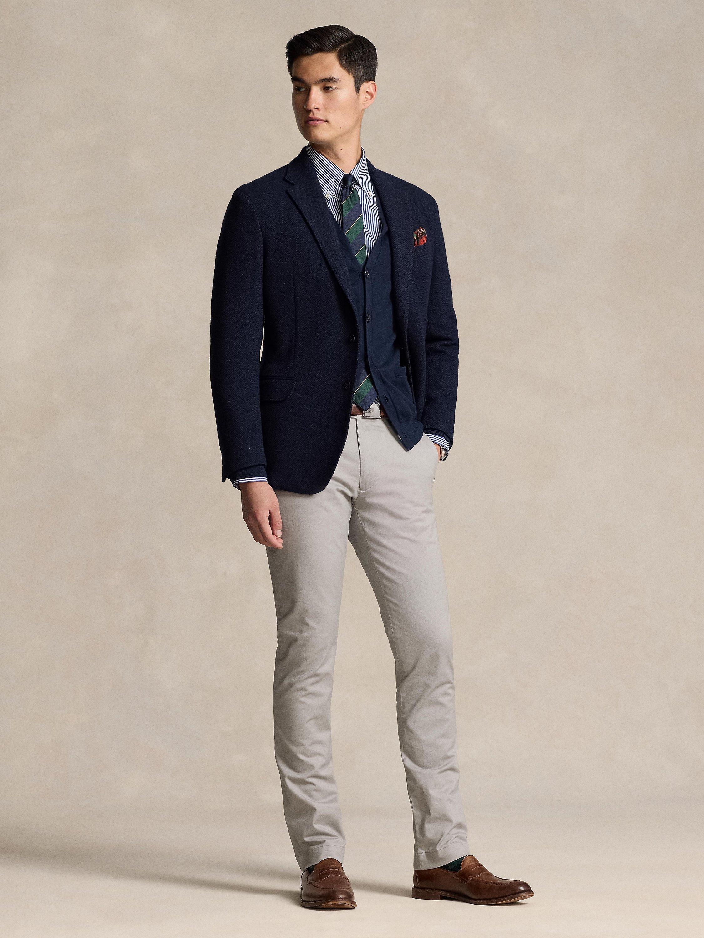 Product image 4 of 5, which shows Polo Ralph Lauren Stretch Cotton Twill Trousers, Grey Fog, 32R