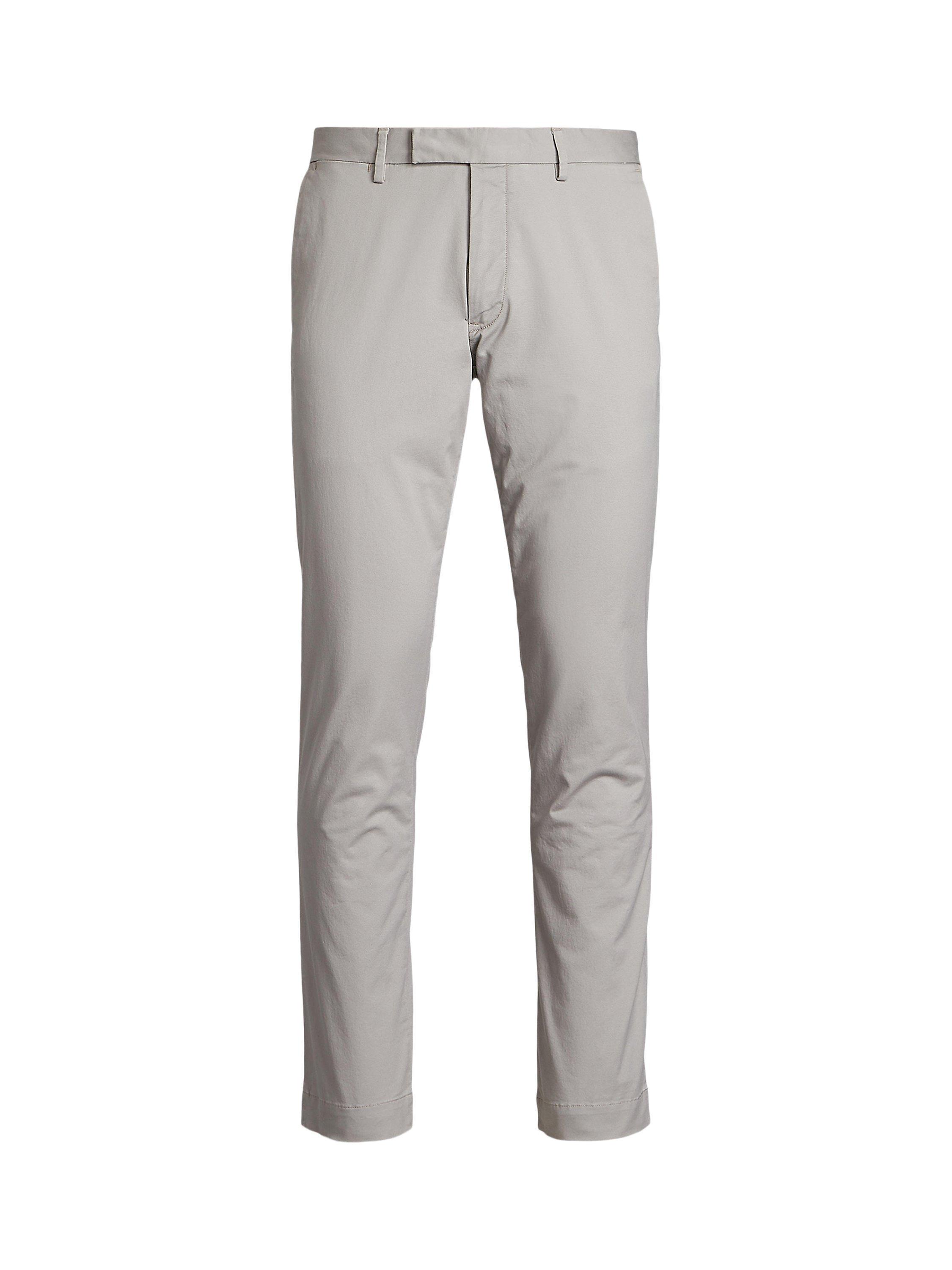Product image 5 of 5, which shows Polo Ralph Lauren Stretch Cotton Twill Trousers, Grey Fog, 32R