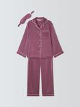 John Lewis Kids' Spot Satin Pyjama Set, Purple