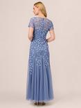 Adrianna Papell Beaded Godet Detail Maxi Dress, French Blue