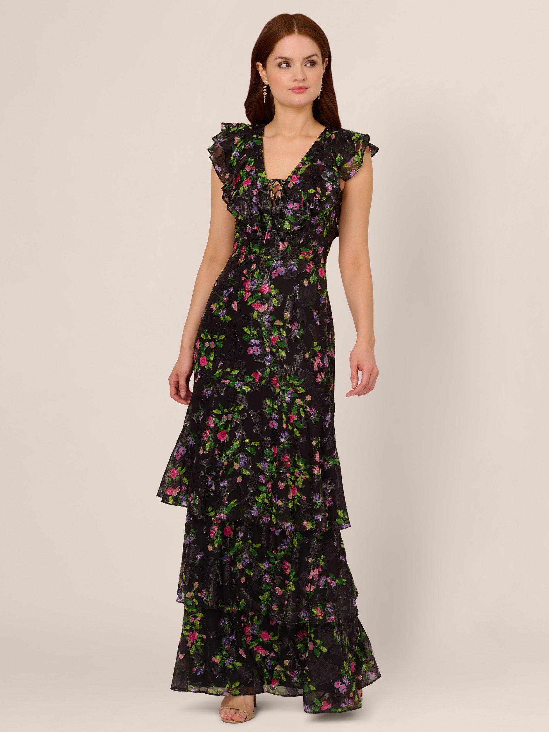 Adrianna papell embellished tiered gown hotsell