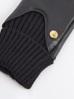 Barbour Deanna Leather Gloves, Black - view 2, Black