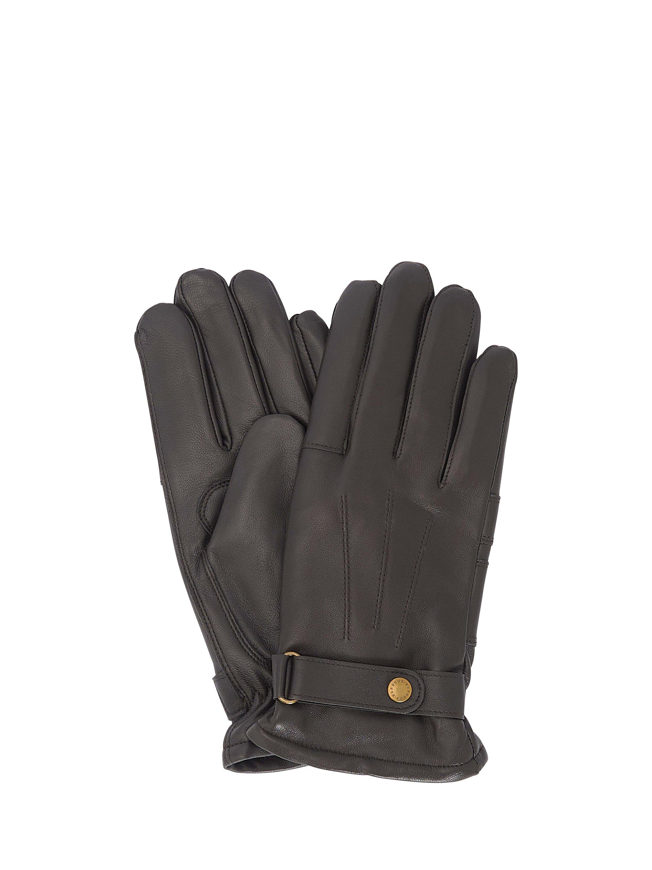 Barbour Cassidy Leather Gloves, Brown