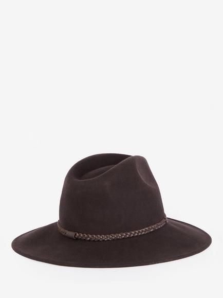 Barbour Tack Wool Fedora Hat, Chocolate/Praline - view 2, Chocolate/Praline