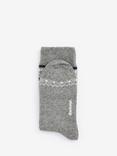 Barbour Anaise Fair Isle Socks, Mid Grey/Loden