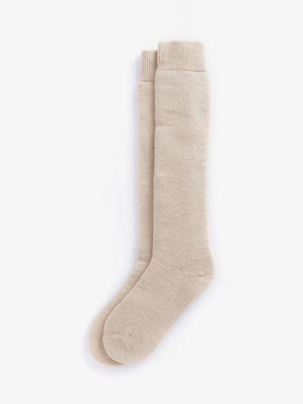 Barbour Knee High Wool Blend Wellington Boot Socks, Sand Beige, Sand Beige