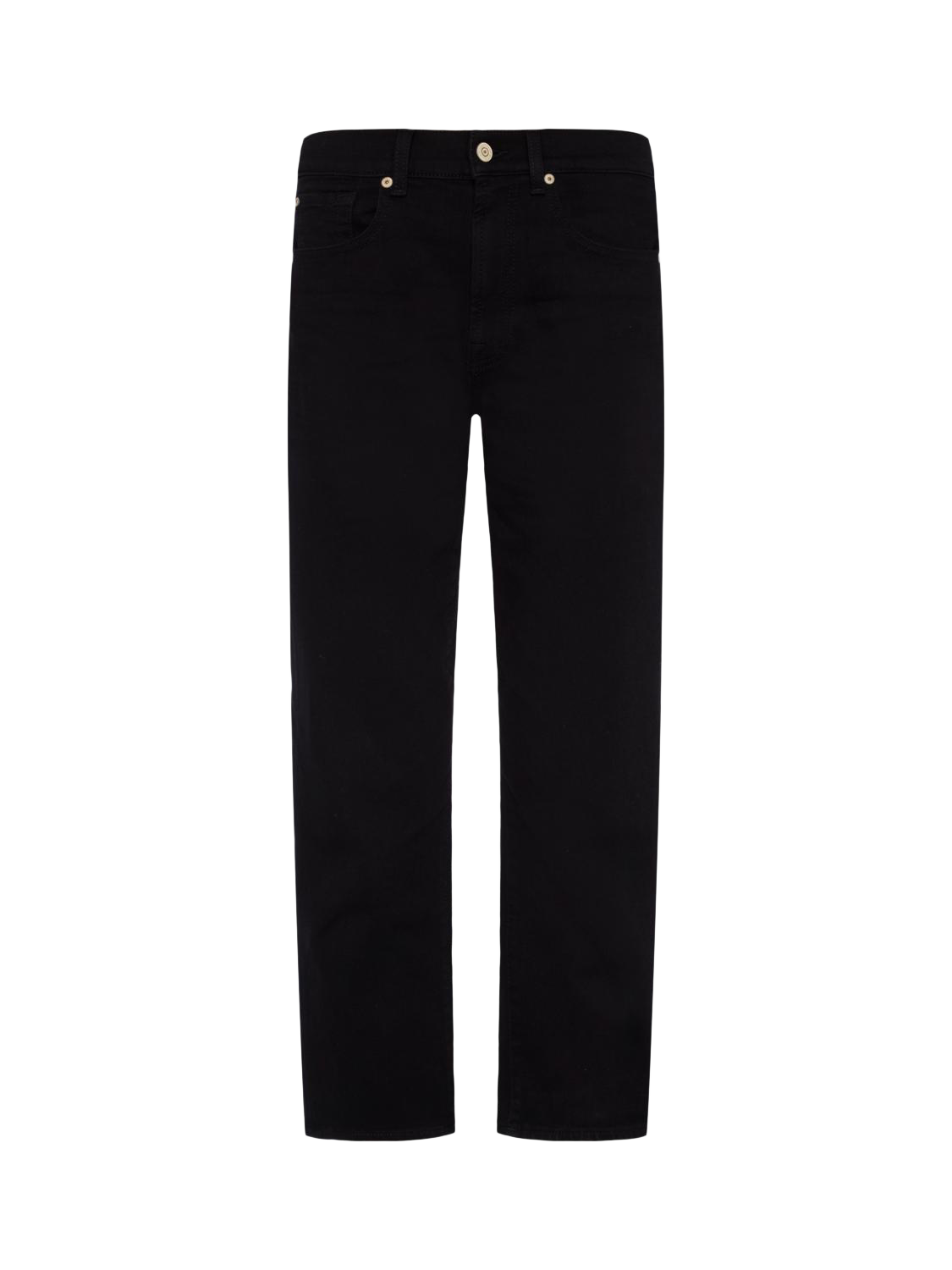 Product image 4 of 6, which shows 7 For All Mankind The Modern Straight Cut Jeans, Black, 27