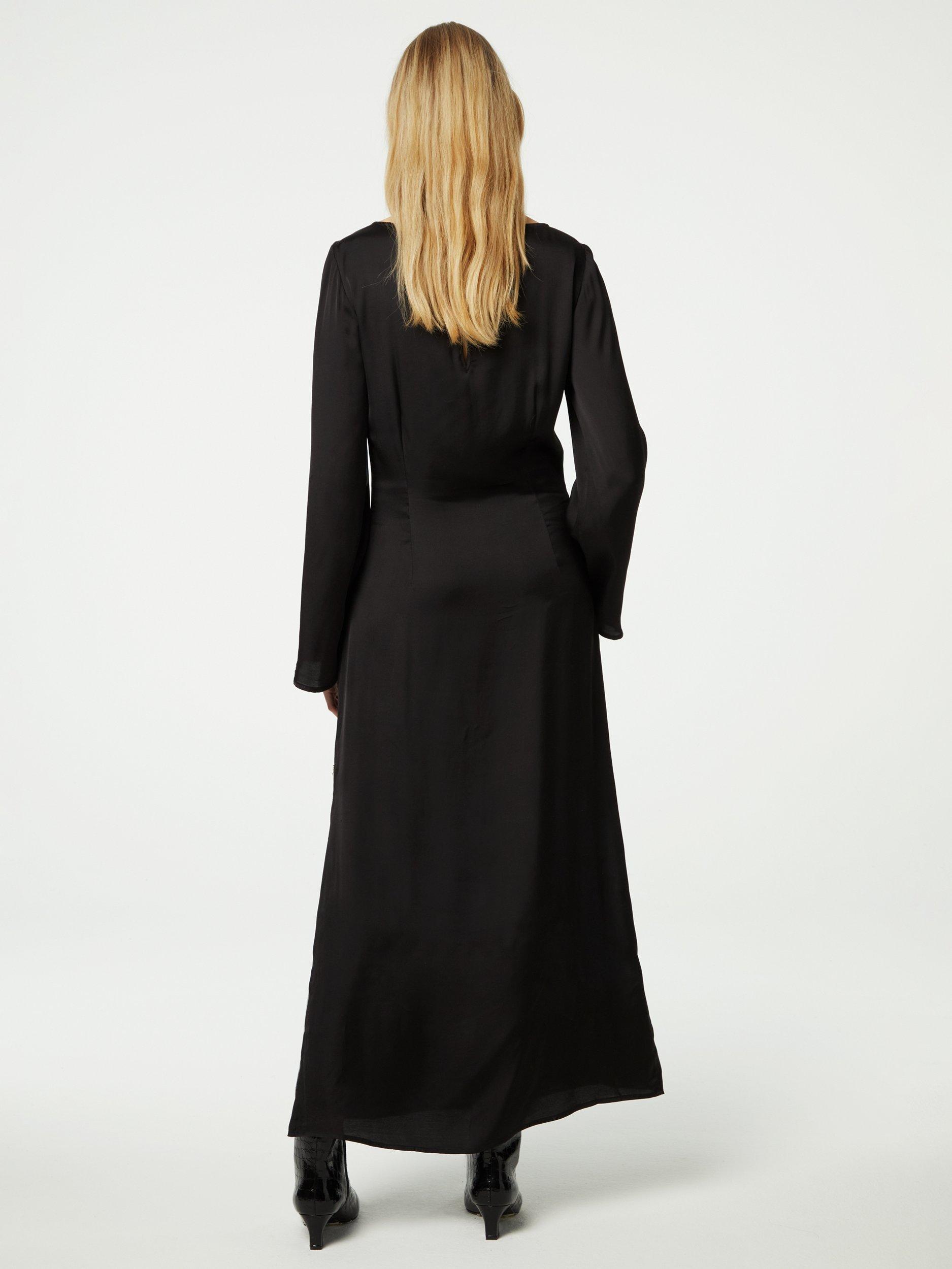Product image 4 of 4, which shows Fabienne Chapot Shika Placement Floral Print Maxi Dress, Black/Venus Blue, 34