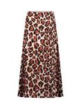 Fabienne Chapot Lila Leopard Print Midi Skirt, Nougat/Black