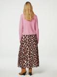 Fabienne Chapot Lila Leopard Print Midi Skirt, Nougat/Black