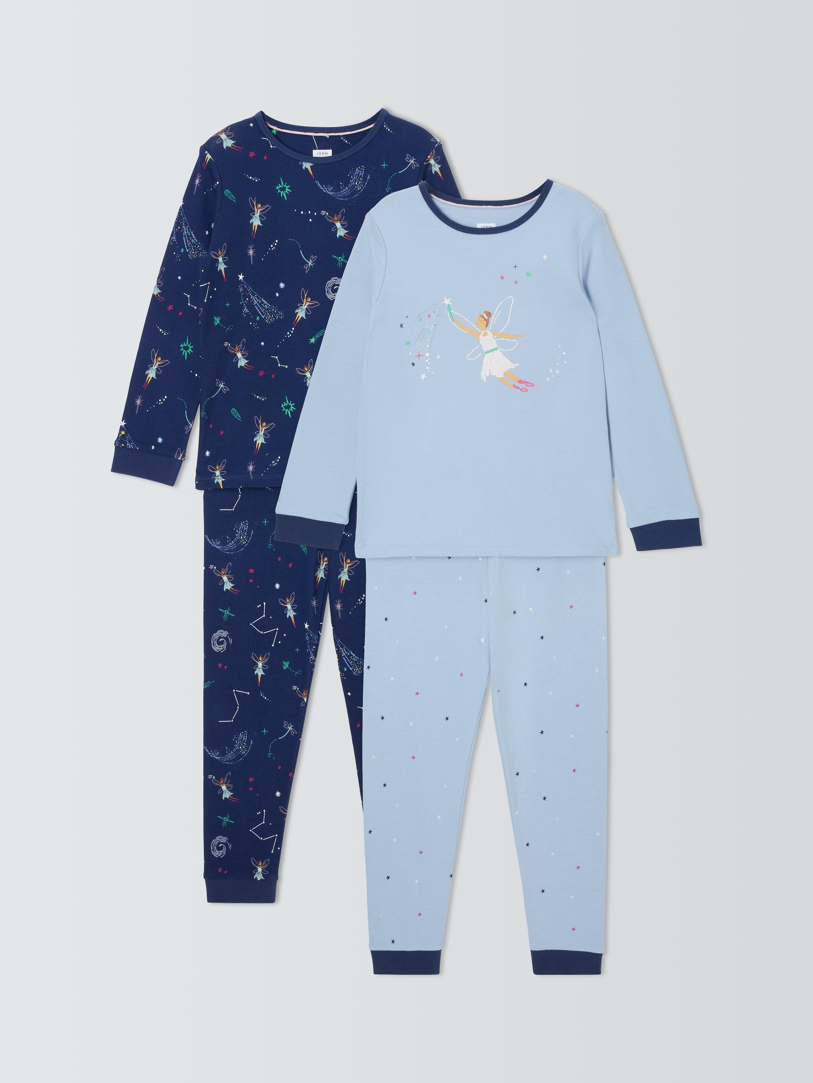 John Lewis Kids Celestial Fairy Pyjamas Pack of 2 Blue