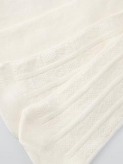 John Lewis Baby Plain and Cable Tights, Pack of 2 - view 2, Multi