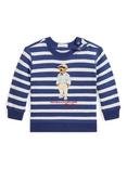 Ralph Lauren Baby Bear Stripe Jumper, Navy/Multi