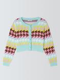 Olivia Rubin Noelle Houndstooth Cropped Cardigan, Multi