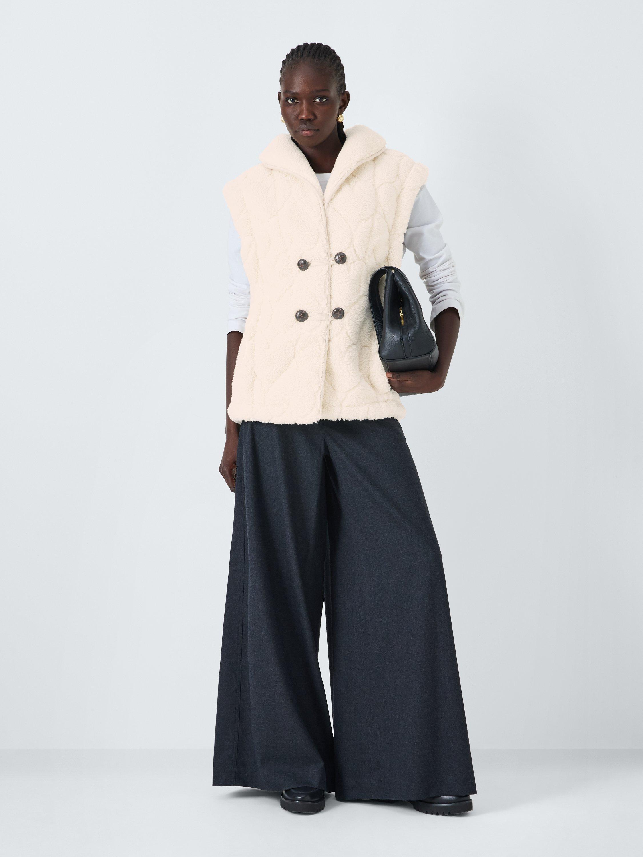 Product image 3 of 7, which shows Fabienne Chapot Merlin Teddy Gilet, Cosy White, S