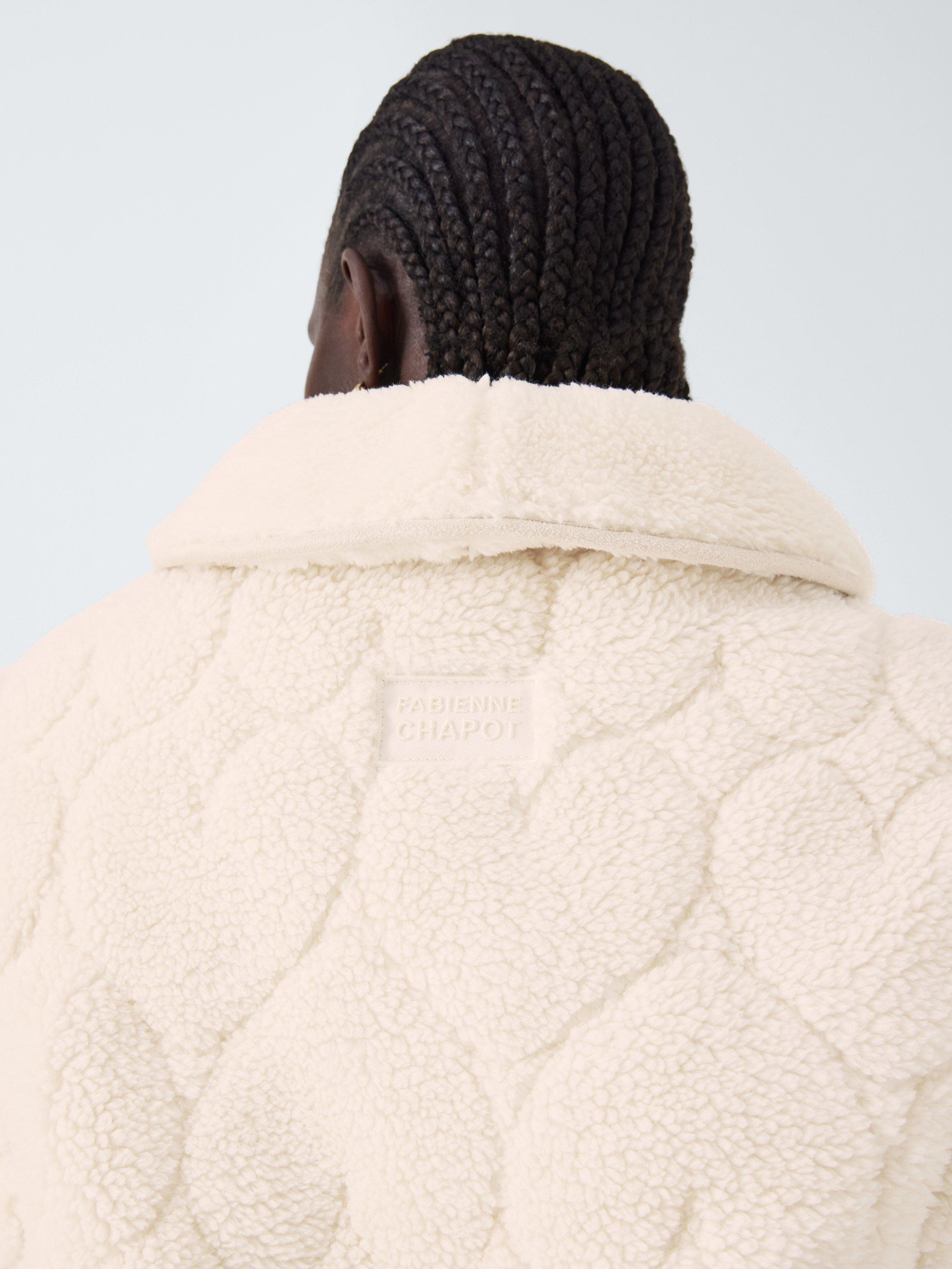 Product image 7 of 7, which shows Fabienne Chapot Merlin Teddy Gilet, Cosy White, S