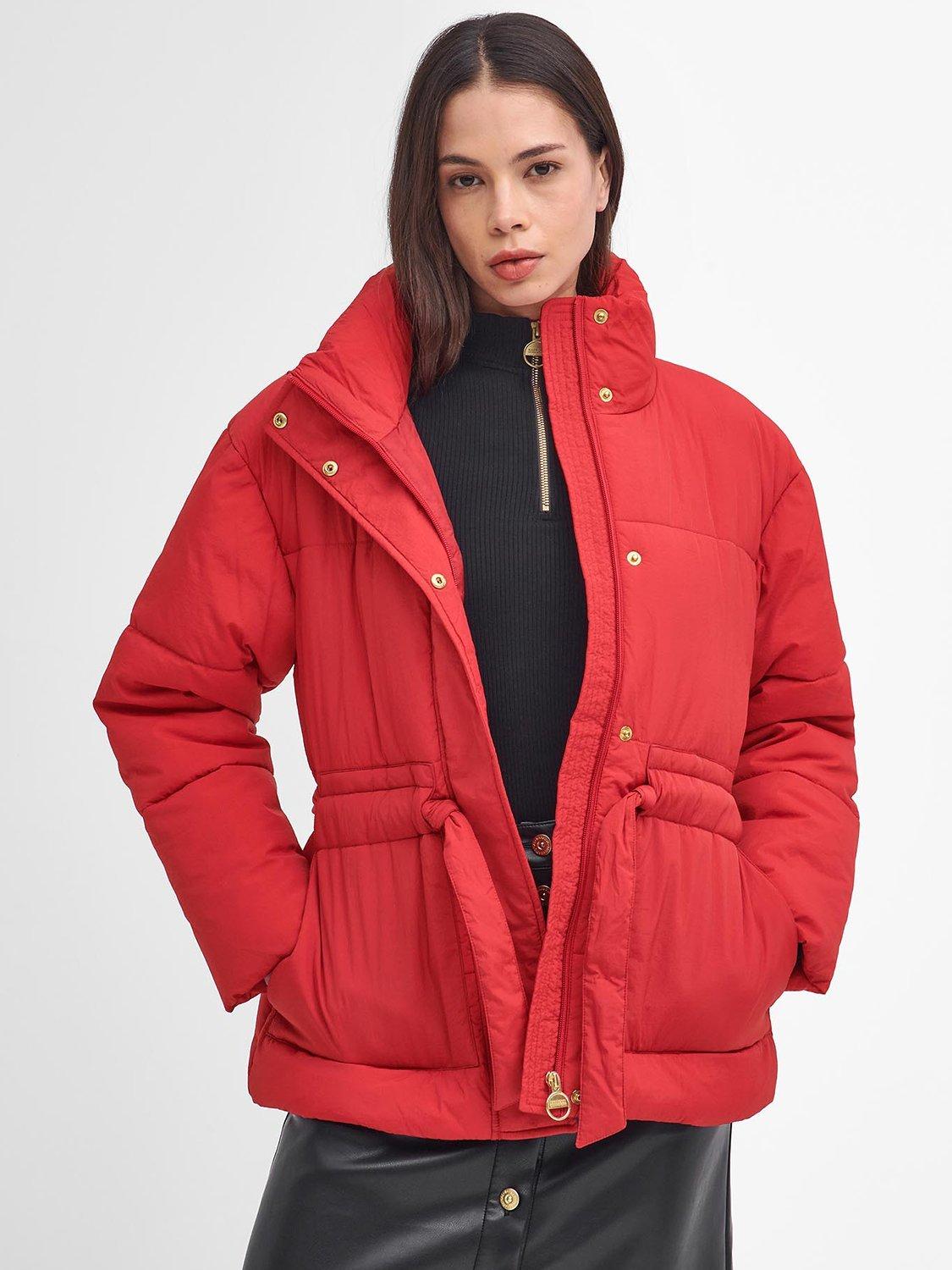 Barbour International Cindy Puffer Jacket Scarlet