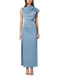 Elliatt Coralie Fitted Cocktail Maxi Dress, Steel Blue