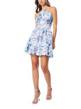 Elliatt Savannah Mini Dress, Blue/Multi, Blue/Multi
