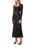 Elliatt Addison Midi Dress, Black/Multi