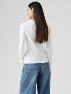 Levi's Essential Housemark Long Sleeve T-Shirt - view 2, White