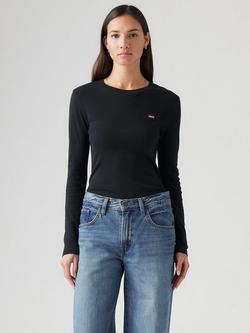 Levi's Essential Housemark Long Sleeve T-Shirt, Caviar