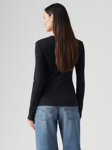 Levi's Essential Housemark Long Sleeve T-Shirt - view 2, Caviar