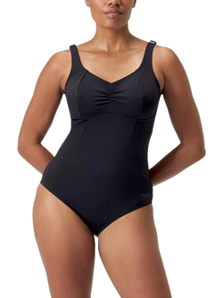 Speedo AquaNite Shaping Swimsuit, Black, Black