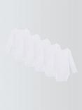 John Lewis Baby Ribbed Cotton Long Sleeve Bodysuits, Pack of 5, White
