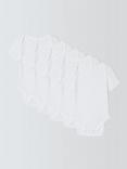 John Lewis Baby Cotton Short Sleeve Rib Bodysuits, Pack of 5, White
