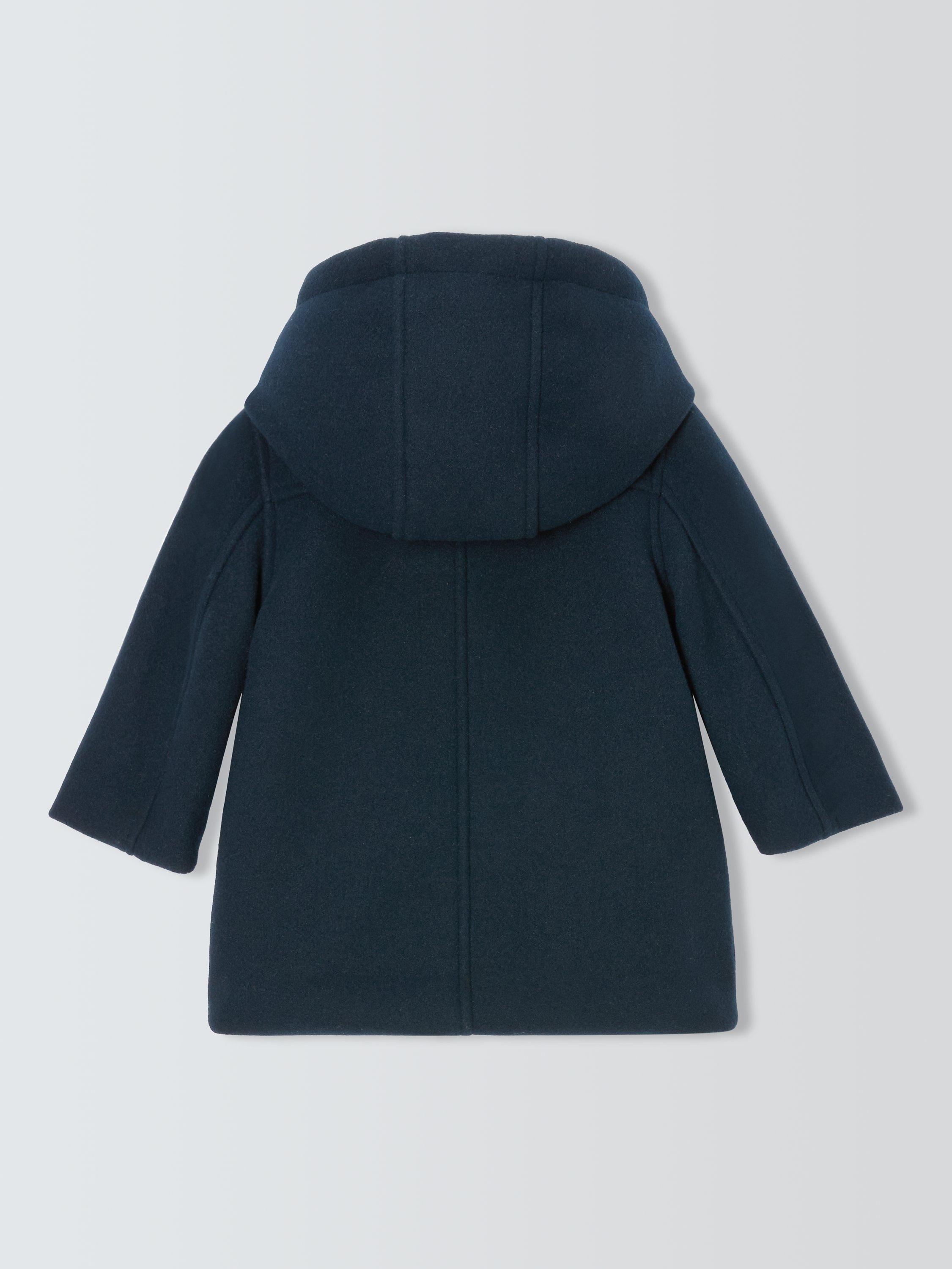 John Lewis Baby Fleece Lined Duffle Coat Navy